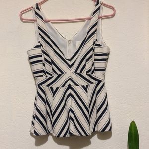 Anthropologie Striped Peplum shirt